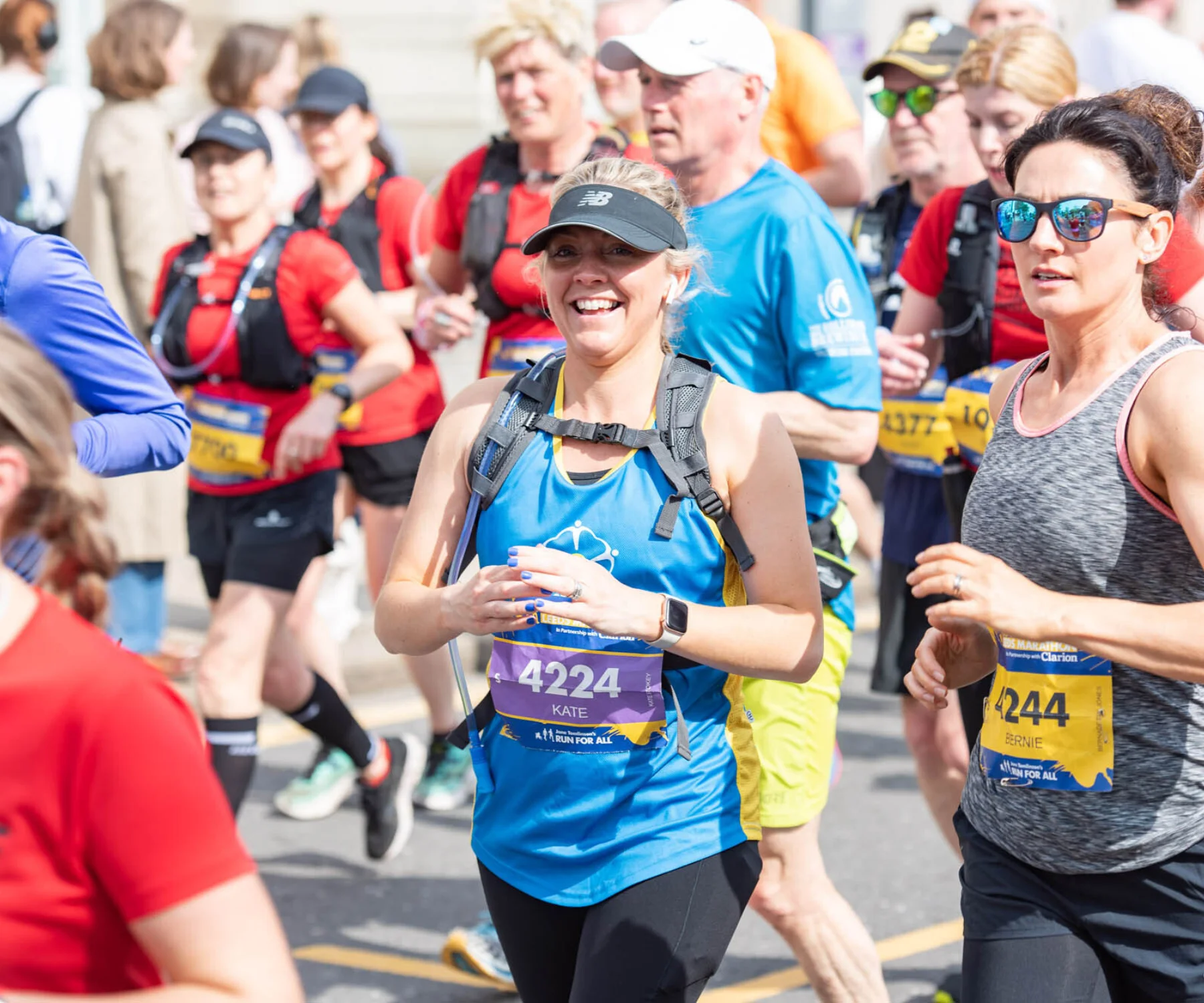 Participants in a street running event